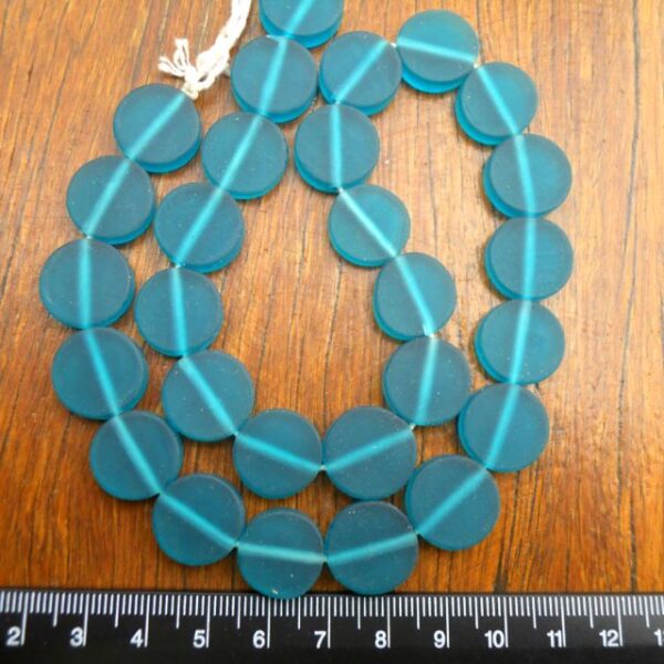 15mm Coin Teal