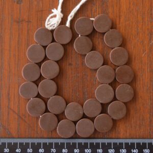 15mm Coin SOLID Chocolate Brown