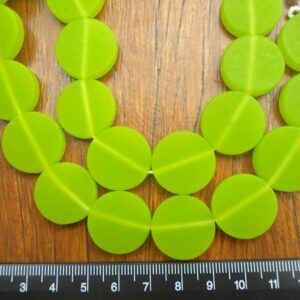 15mm Coin Lime Green