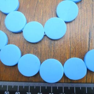 15mm Coin SOLID Sky Blue