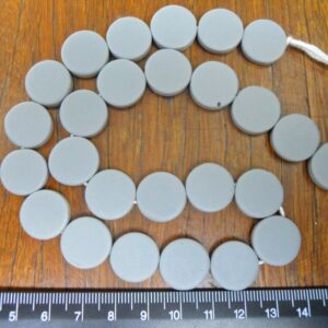 15mm Coin SOLID Light Grey