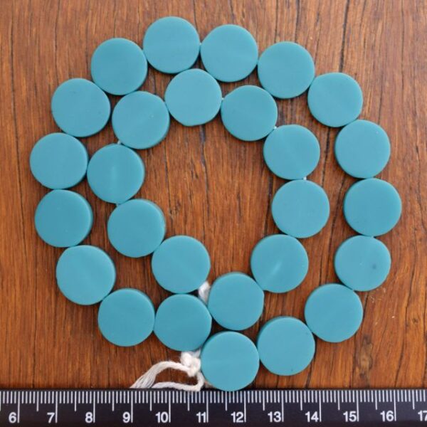 15mm Coin SOLID Teal