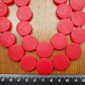 20mm Coin SOLID red