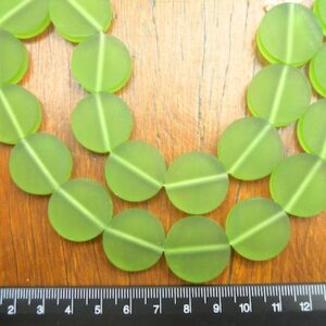 20mm coin Lime green
