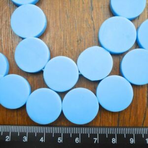20 mm Coin SOLID sky blue