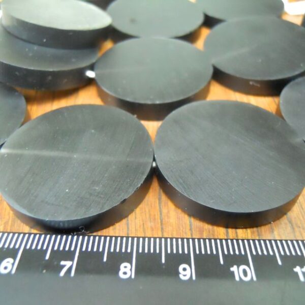 30mm Coin Solid Black