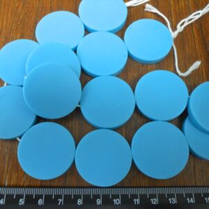30mm Coin Solid Light Blue