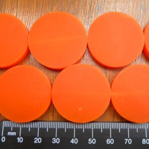 30mm Coin Solid Orange