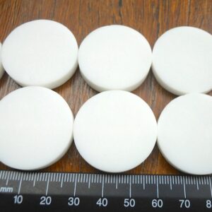 30mm Coin Solid White