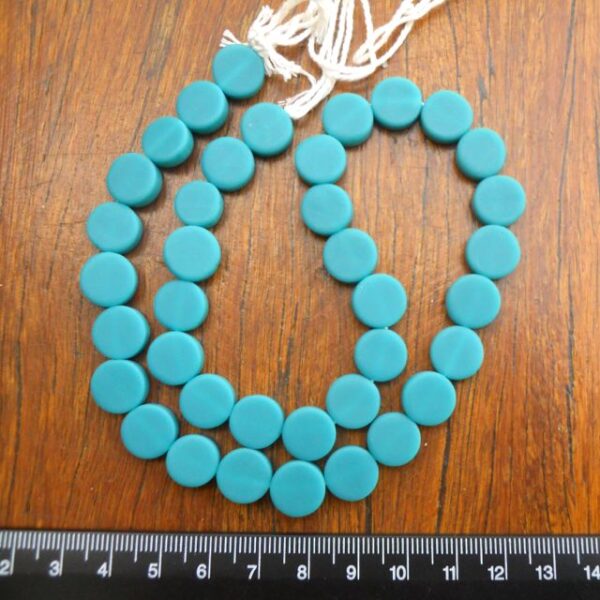 10mm Coin SOLID Teal