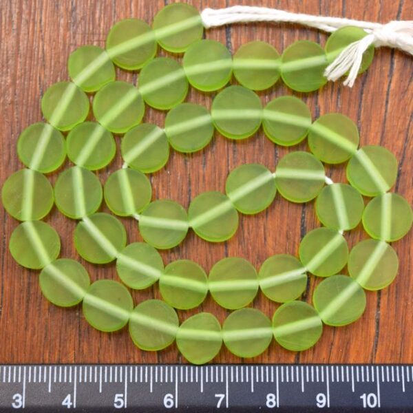 10mm Coin Lime Green