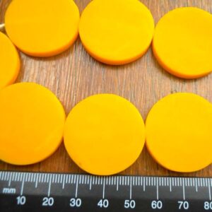 30mm Coin Solid Yellow
