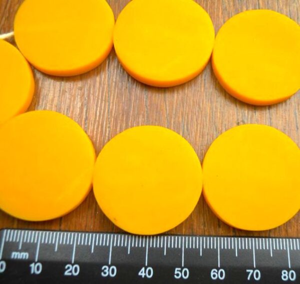 30mm Coin Solid Yellow