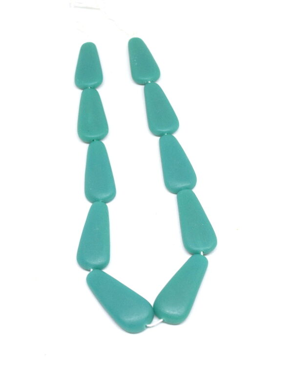 Long teardrop, solid, Sea green